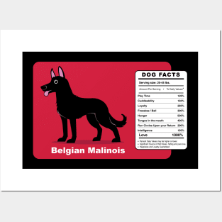 belgian malinois black Posters and Art